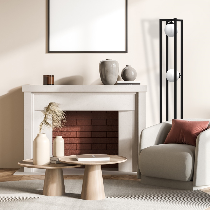 Candeeiro de chão DIEGO 2xE14/40W/230V preto