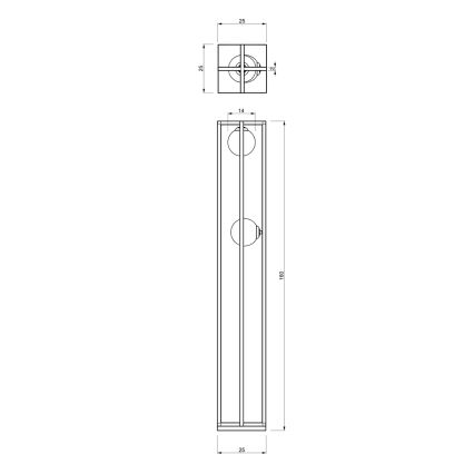 Candeeiro de chão DIEGO 2xE14/40W/230V preto