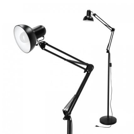 Candeeiro de chão flexível AURIQ 1xE27/60W/230V 184 cm preto