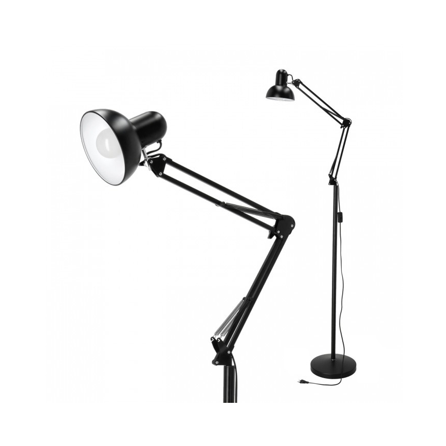Candeeiro de chão flexível AURIQ 1xE27/60W/230V 184 cm preto