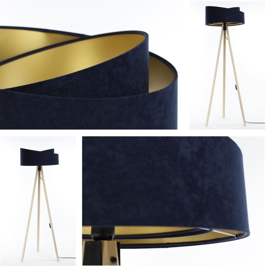 Candeeiro de chão GALAXY 1xE27/60W/230V azul/bege