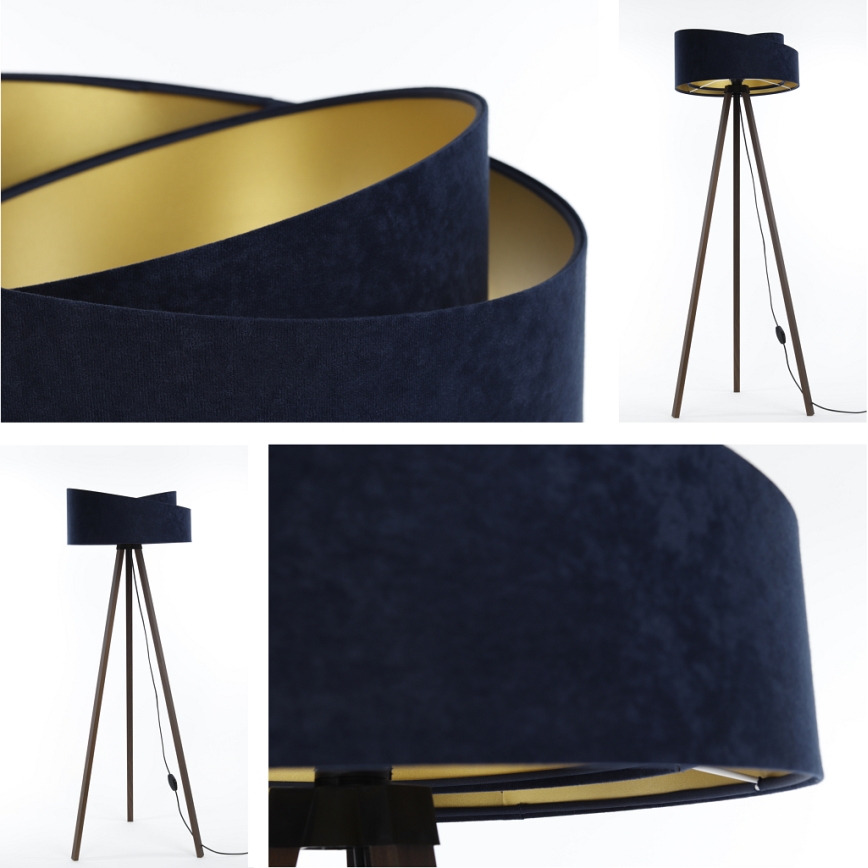 Candeeiro de chão GALAXY 1xE27/60W/230V azul/castanho