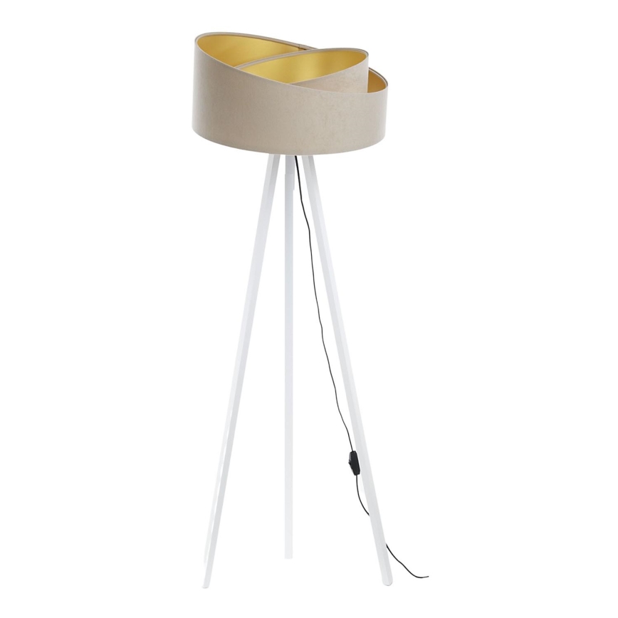 Candeeiro de chão GALAXY 1xE27/60W/230V bege/branco