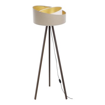 Candeeiro de chão GALAXY 1xE27/60W/230V bege/castanho