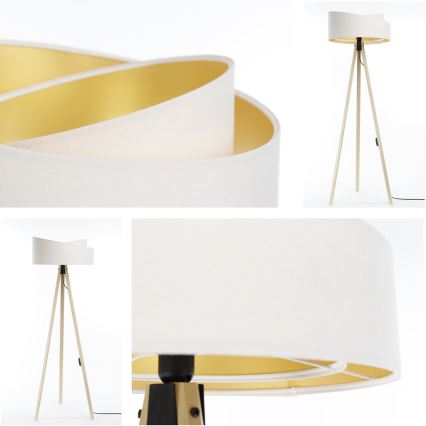 Candeeiro de chão GALAXY 1xE27/60W/230V branco/bege