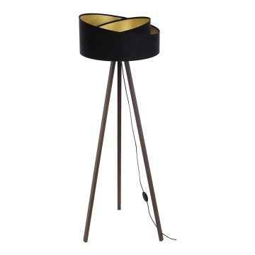 Candeeiro de chão GALAXY 1xE27/60W/230V preto/castanho