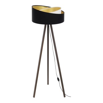 Candeeiro de chão GALAXY 1xE27/60W/230V preto/castanho