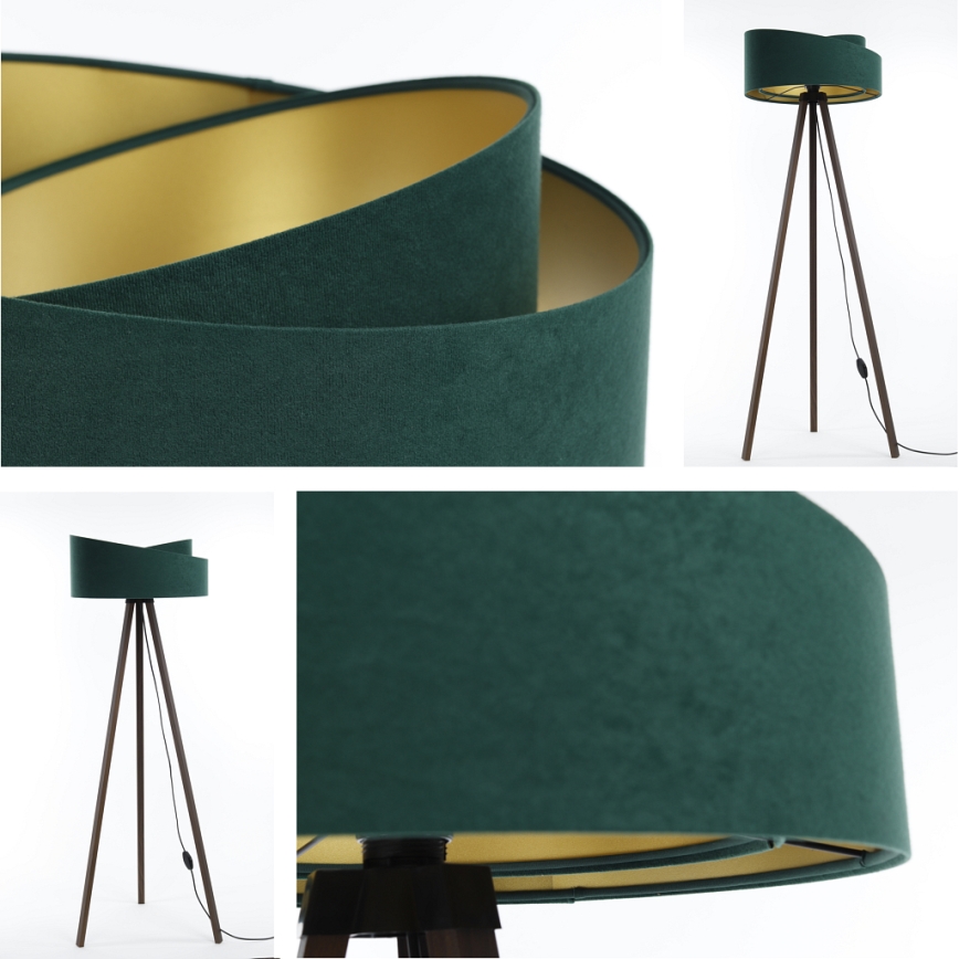 Candeeiro de chão GALAXY 1xE27/60W/230V verde/castanho