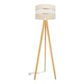 Candeeiro de chão HELEN 1xE27/15W/230V creme/dourada/carvalho