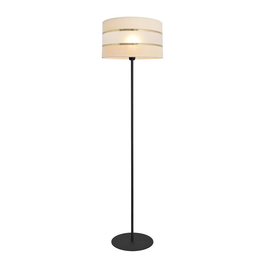 Candeeiro de chão HELEN 1xE27/15W/230V creme/preto/dourado