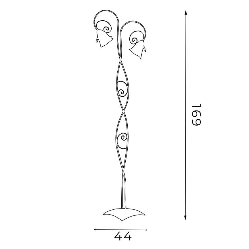 Candeeiro de chão KOKARDA 2xE14/60W/230V