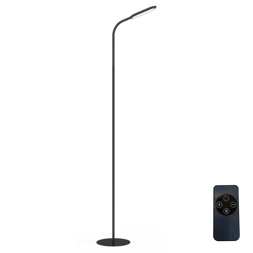 Candeeiro de chão LED com regulação LED/10W/230V 3000/4000/6000K preto + comando