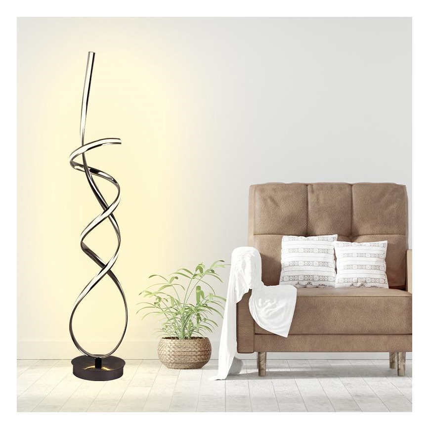 Candeeiro de chão LED com regulação LED/80W/230V 3000-6500K + comando