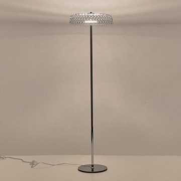 Candeeiro de chão LED LED/10W/230V 3000K cromado brilhante