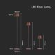 Candeeiro de chão LED recarregável com regulação 3em1 LED/4W/5V 4400 mAh 3000K IP54 castanho
