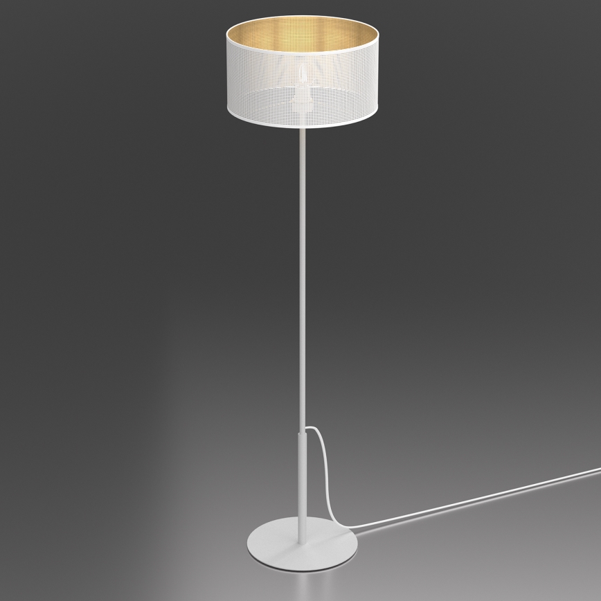 Candeeiro de chão LOFT SHADE 1xE27/60W/230V branco/dourado