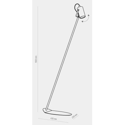 Candeeiro de chão REDO 1xGU10/10W/230V branco