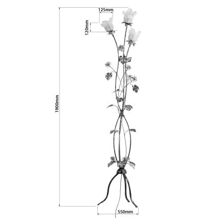 Candeeiro de chão ROSALIA 3xE14/40W/230V amarelo