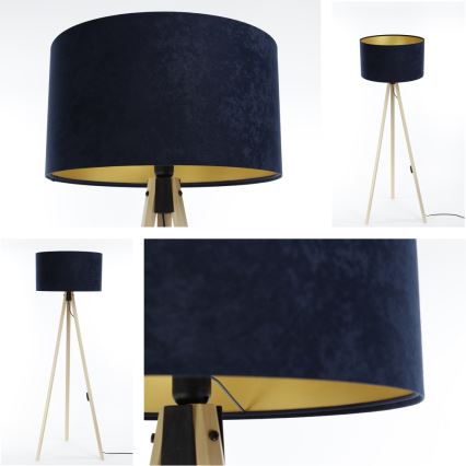 Candeeiro de chão STANDART 1xE27/60W/230V azul/bege