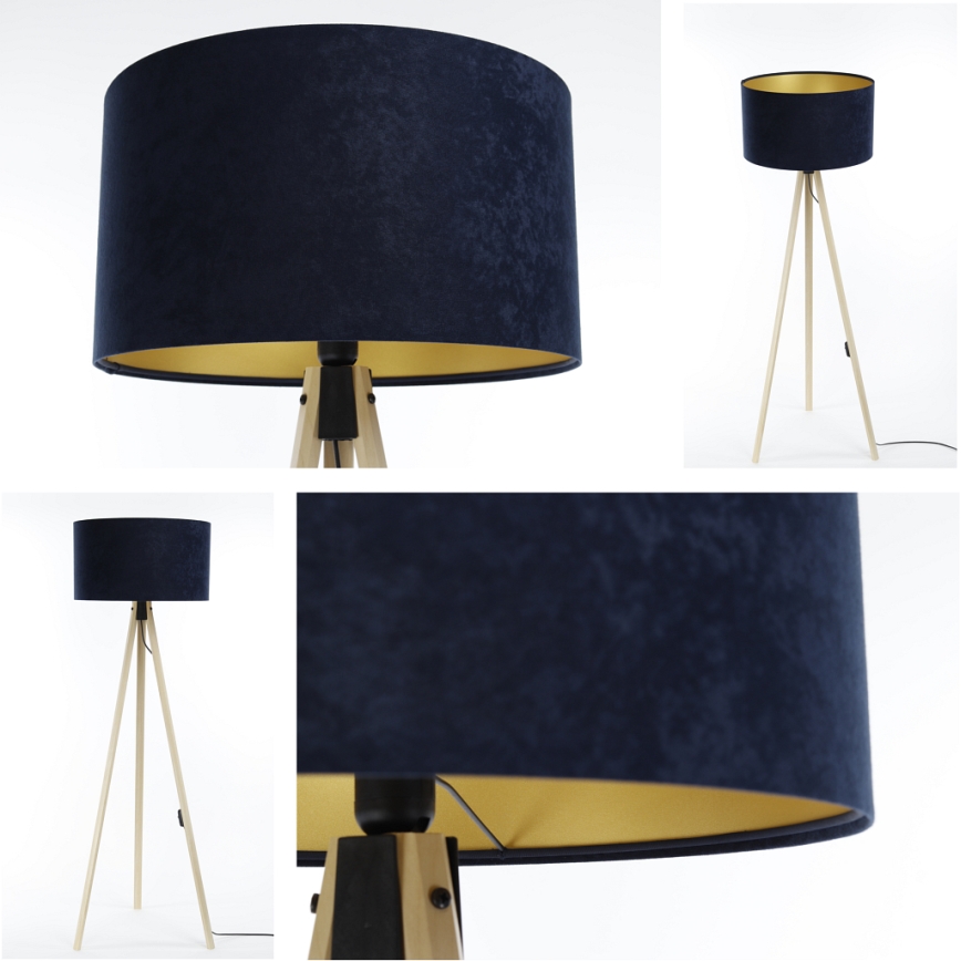 Candeeiro de chão STANDART 1xE27/60W/230V azul/bege