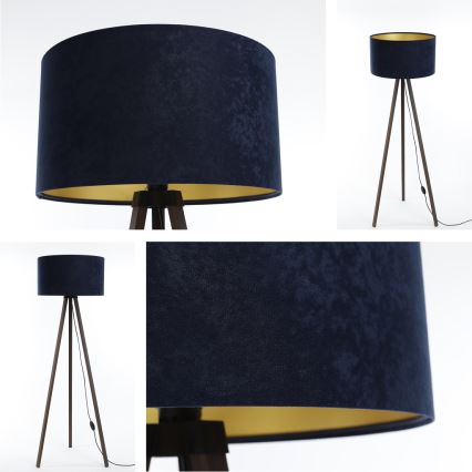 Candeeiro de chão STANDART 1xE27/60W/230V azul/castanho