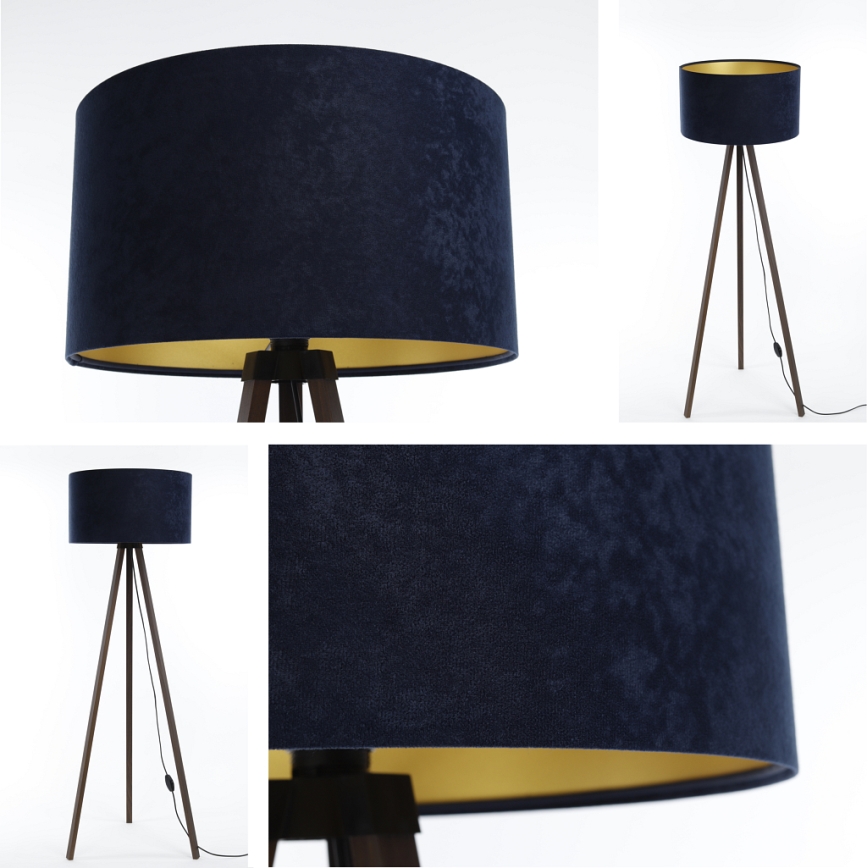 Candeeiro de chão STANDART 1xE27/60W/230V azul/castanho