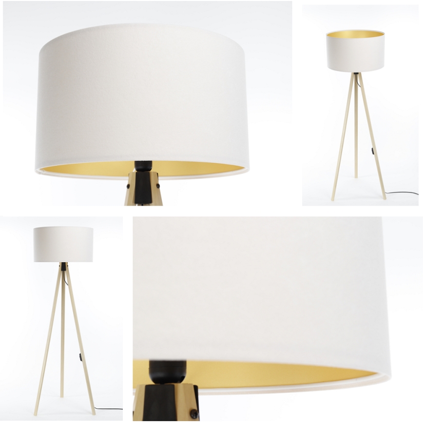 Candeeiro de chão STANDART 1xE27/60W/230V branco/bege