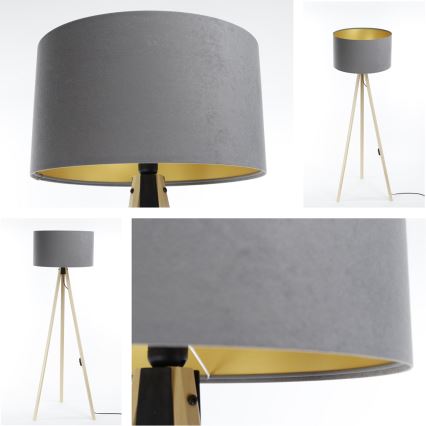 Candeeiro de chão STANDART 1xE27/60W/230V cinzento/bege