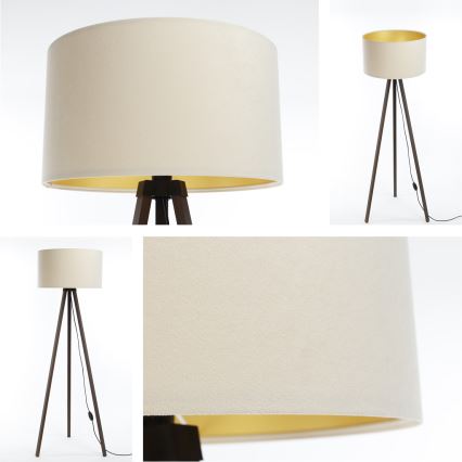 Candeeiro de chão STANDART 1xE27/60W/230V cremoso/castanho