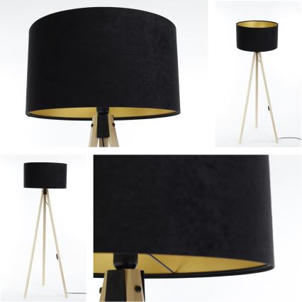 Candeeiro de chão STANDART 1xE27/60W/230V preto/bege