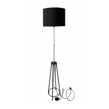 Candeeiro de chão TEGOLA 1xE27/60W/230V preto/dourado