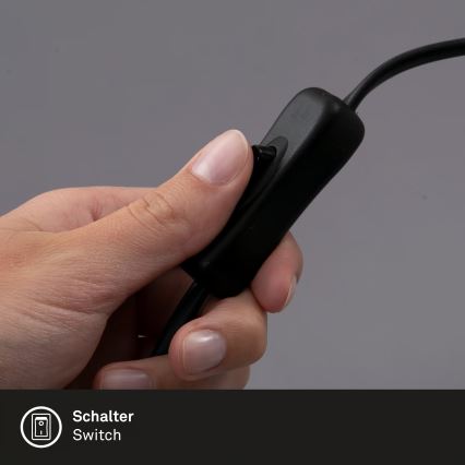 Candeeiro de clipe 1xGU10/3W/230V preto