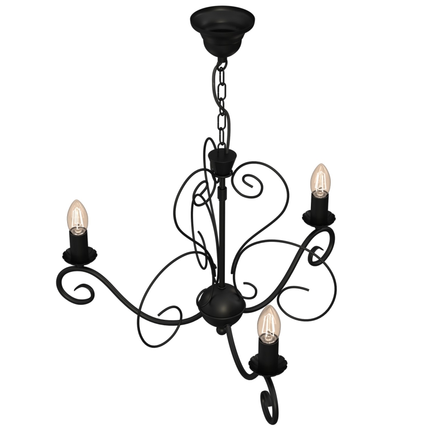 Candeeiro de teto suspenso MAURO 3xE14/60W/230V