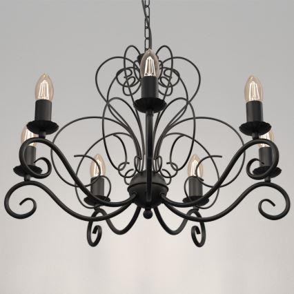 Candeeiro de teto com corrente MAURO 7xE14/60W/230V