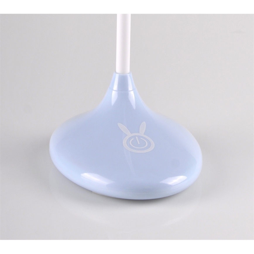 Candeeiro de criança LED de toque RABBIT LED/0,4W/5V 3000/6500K azul + USB