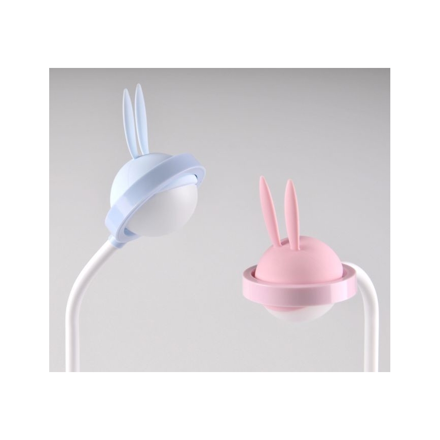 Candeeiro de criança LED de toque RABBIT LED/0,4W/5V 3000/6500K azul + USB