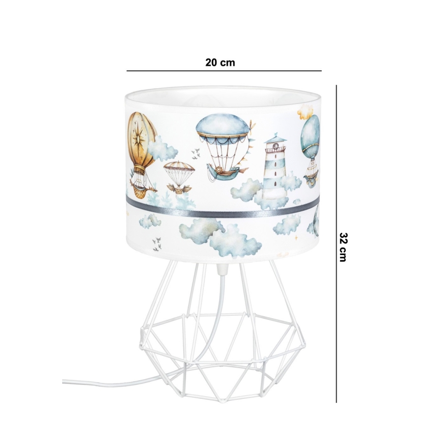 Candeeiro de criança PIKKI 1xE27/60W/230V azul