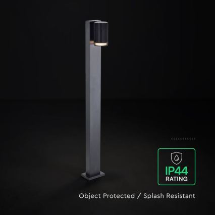 Candeeiro de exterior 1x GU10/10W/230V IP44, 80 cm, preto