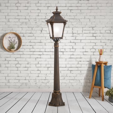 Candeeiro de exterior AIKO 1xE27/60W/230V 115 cm IP23 bronze/patina