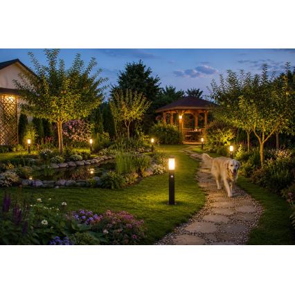 Candeeiro de exterior com sensor LOPPA 1xE27/60W/230V 65 cm IP44 antracite