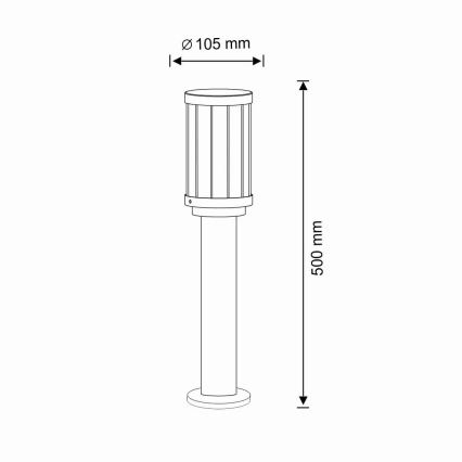Candeeiro de exterior FIORD 1xE27/10W/230V IP44