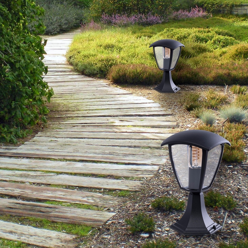 Candeeiro de exterior FOX 1xE27/40W/230V IP44 preto antigo