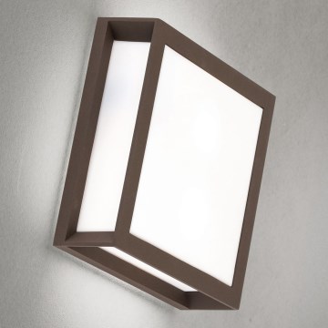 Candeeiro de exterior HENRY 2xE27/15W/230V 26x26 cm IP44 castanho