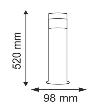 Candeeiro de exterior LED COLLUM 1xLED/3,6W/230V IP44 52 cm