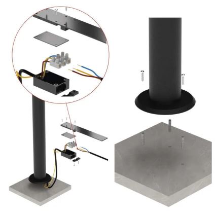 Candeeiro de exterior LED flexível NIKA LED/12,5W/230V IP44 50 cm