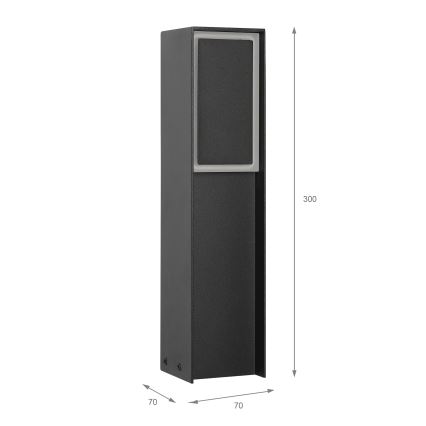 Candeeiro de exterior LED MODO, 4,8W/230V, 4000K, IP44, 30 cm, preto
