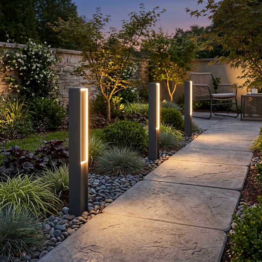 Candeeiro de exterior LED MODO LED/23,4W/230V 4000K IP44 80 cm preto