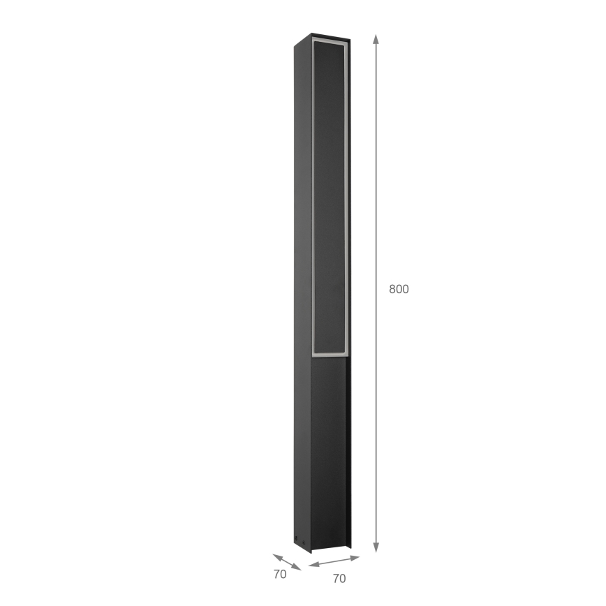 Candeeiro de exterior LED MODO LED/23,4W/230V 4000K IP44 80 cm preto