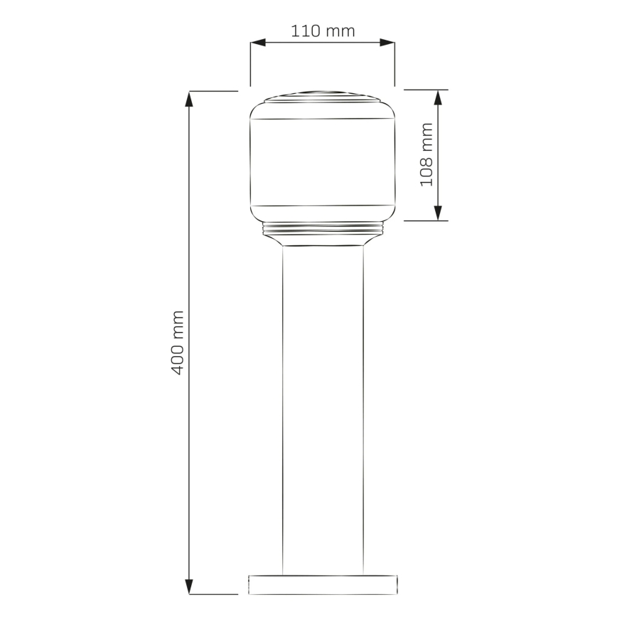 Candeeiro de exterior MADRID 1xE27/12W/230V 40 cm IP44 preto