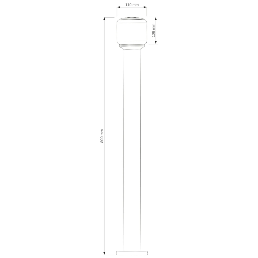 Candeeiro de exterior MADRID 1xE27/12W/230V 80 cm IP44 preto